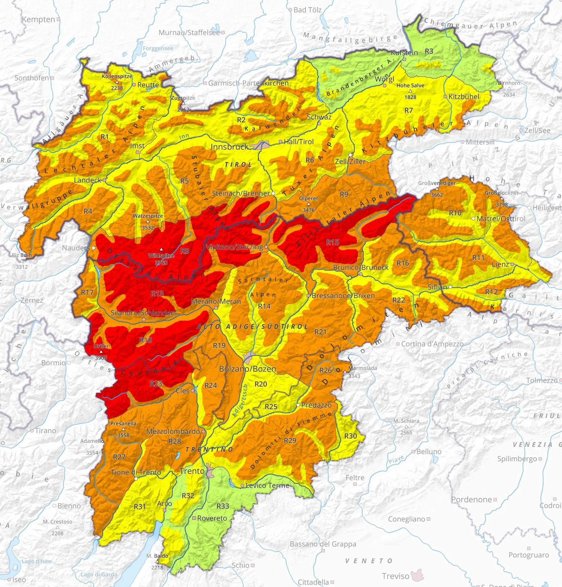 Avalanche Warning Maps